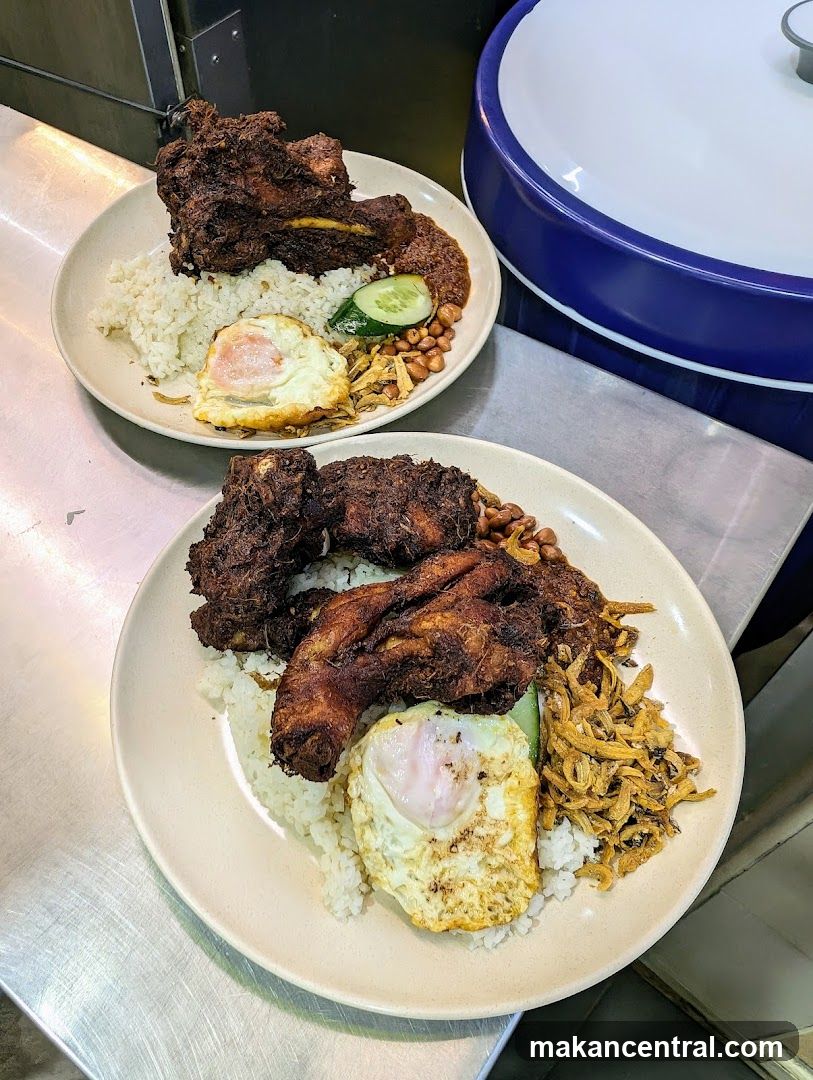 Nasi Lemak with Fried Chicken