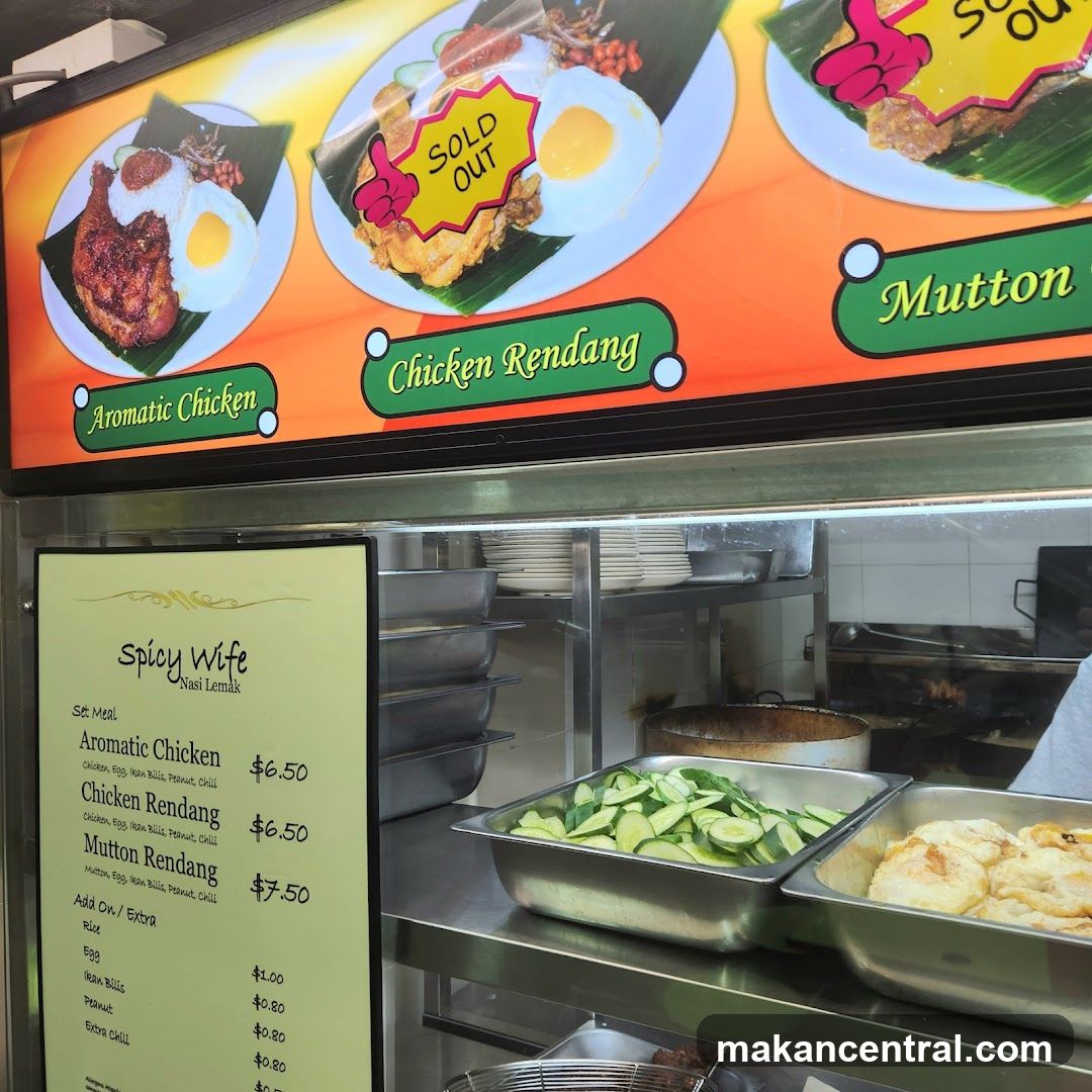 Spicy Wife Nasi Lemak Menu