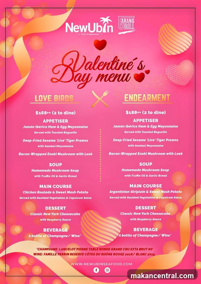 Valentine's Day Menu