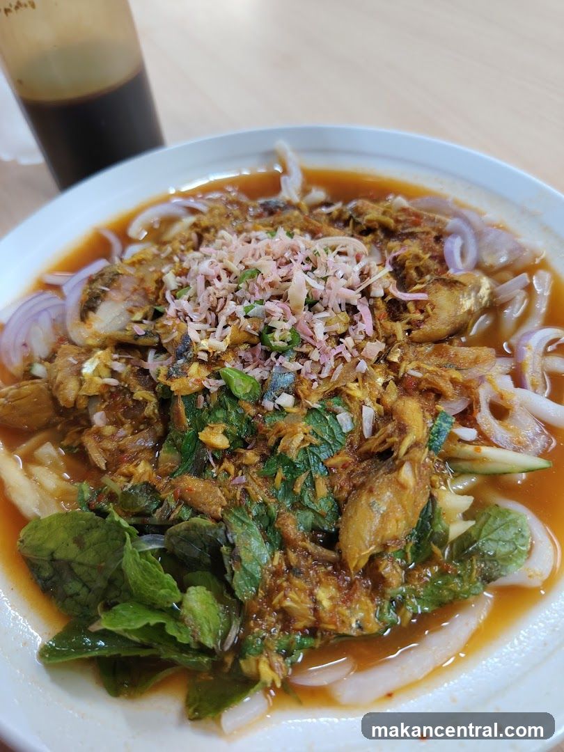 Noodle Dish with Fish and Herbs