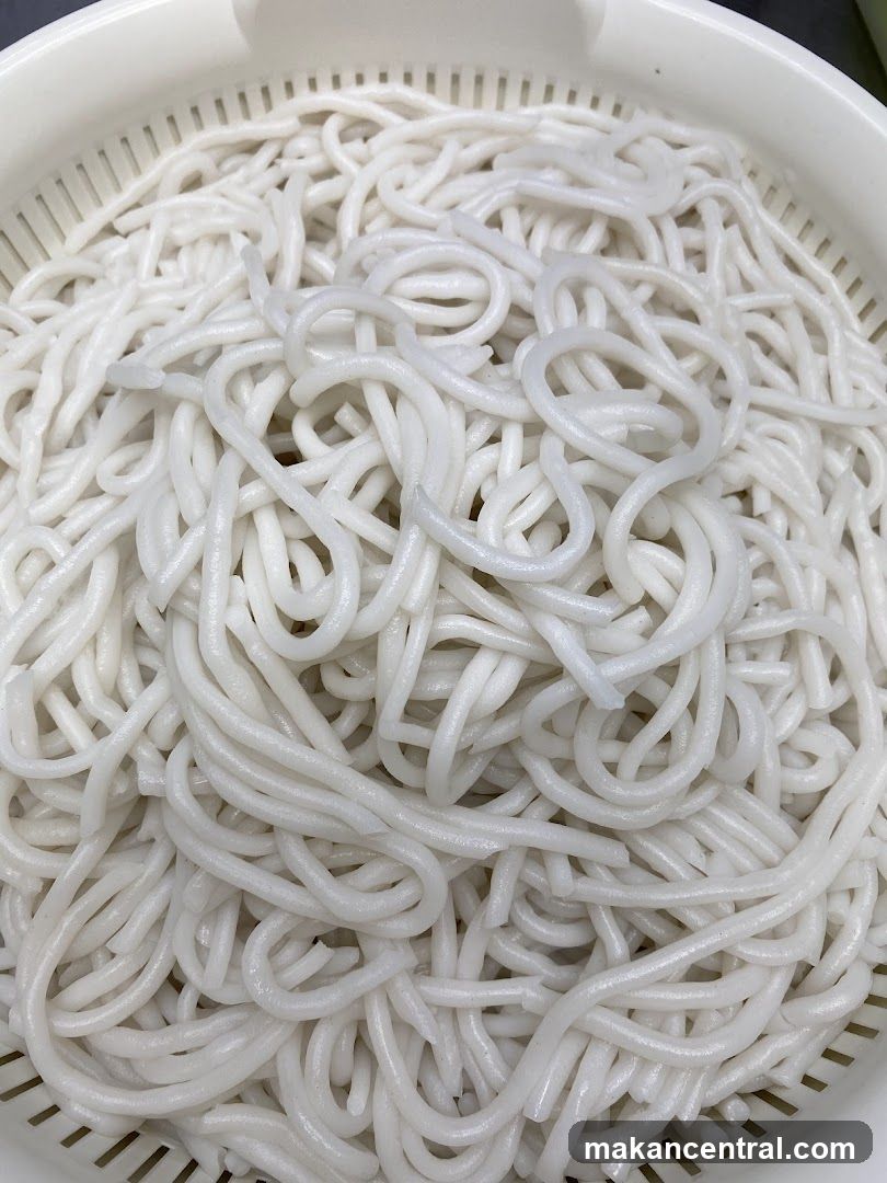 Noodles in a Colander