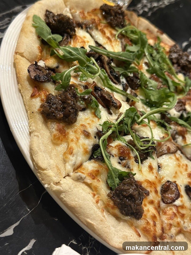 Mushroom and Beef Pizza