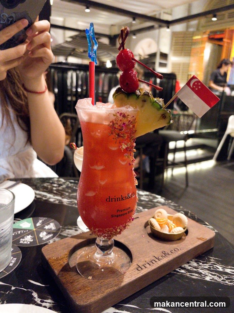 Cocktail with Singapore Sling