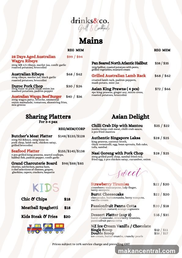 Drinks & Co. Grill & Cocktails Mains