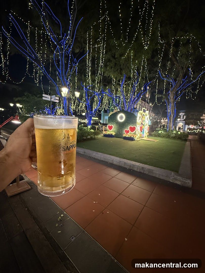 Beer and Festive Lights