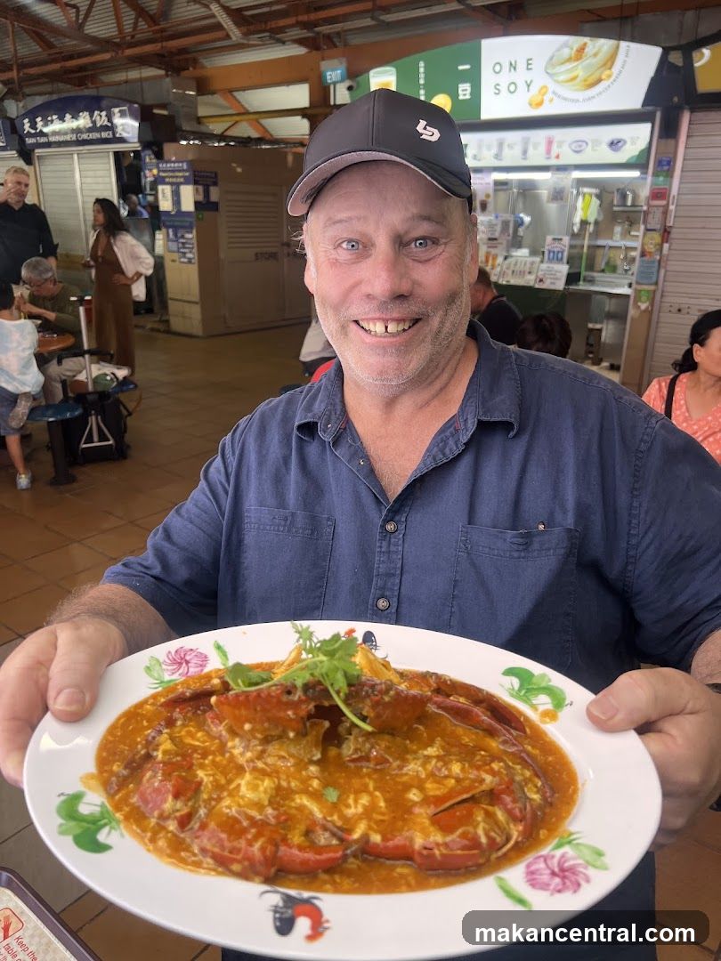 Man holding a plate of food