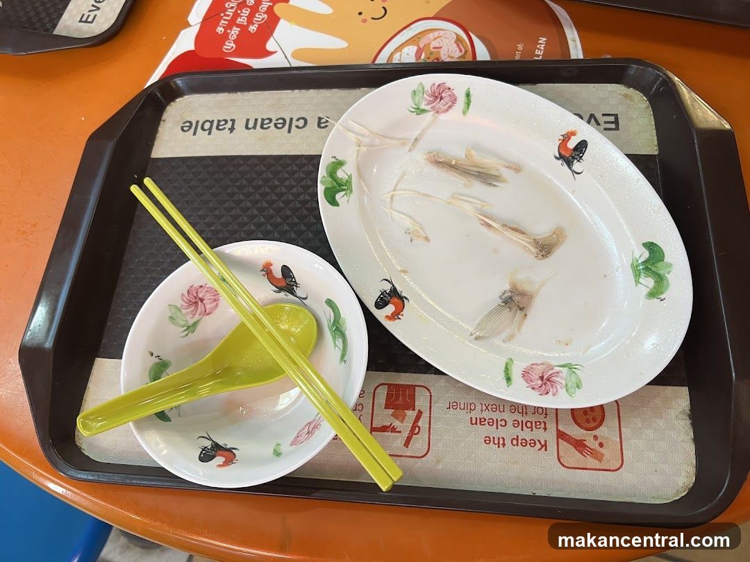 Leftover Fish Bones on a Tray
