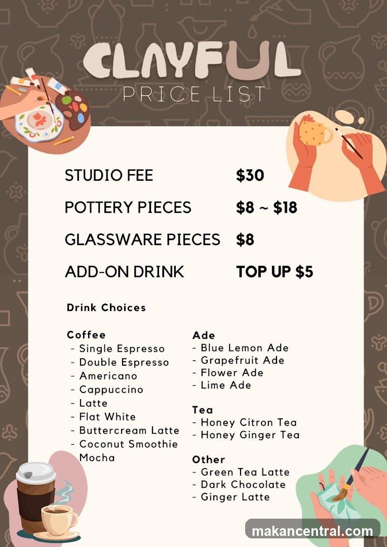 CLAYFUL PRICE LIST