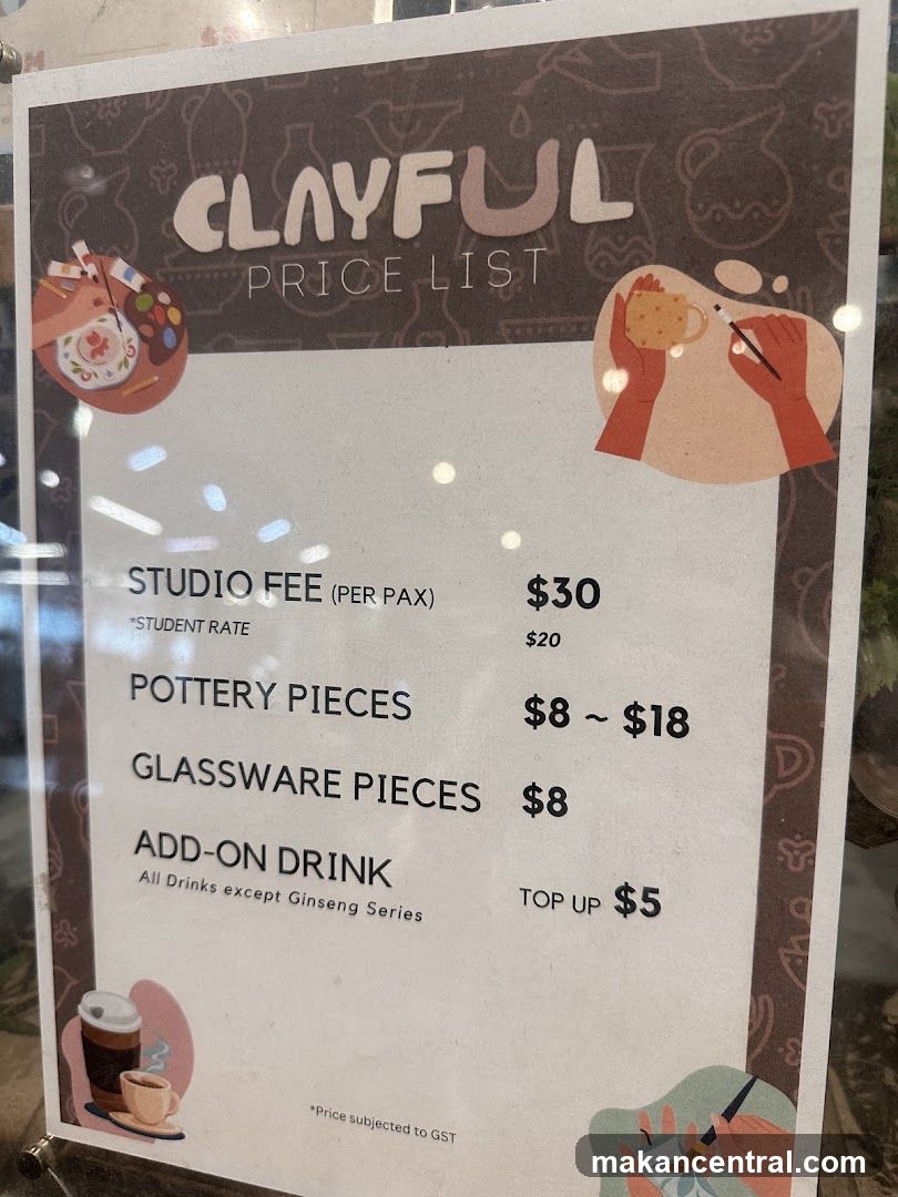 CLAYFUL PRICE LIST