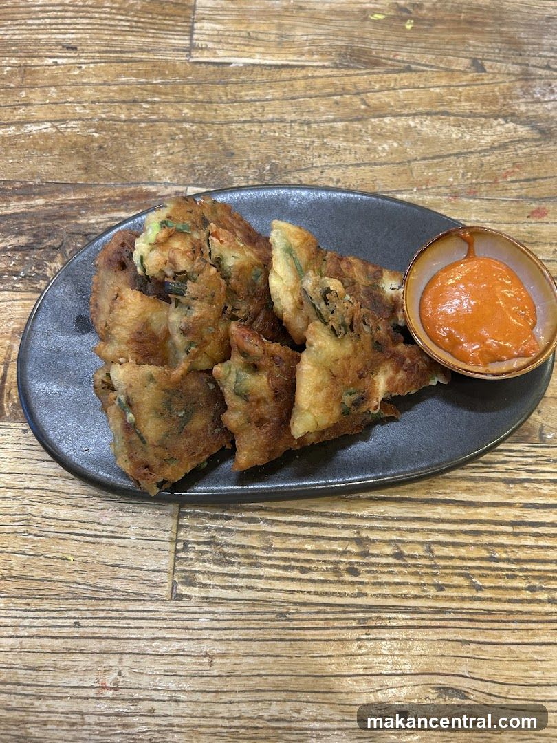 Fried Vegetable Pancakes with Dipping Sauce