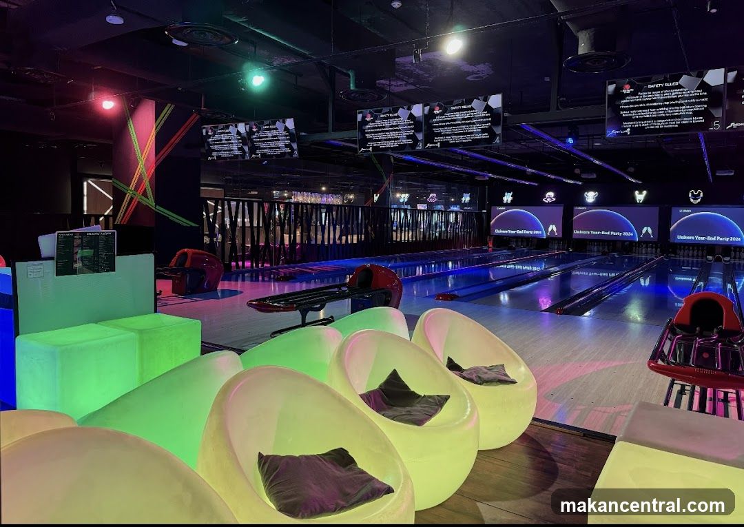 Modern Bowling Alley Lounge Area
