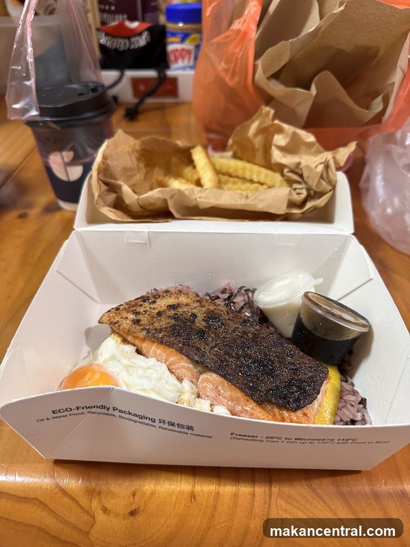 Salmon Meal with Fries and Drink