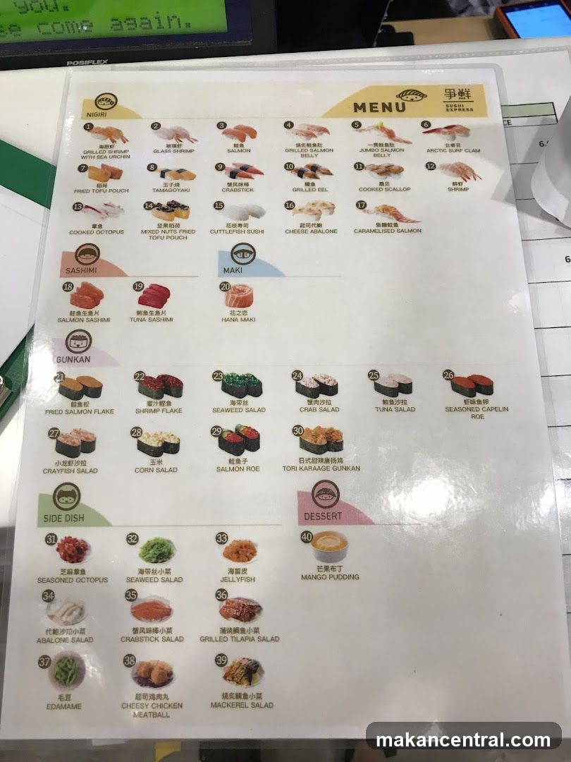 MENU SUSHI EXPRESS