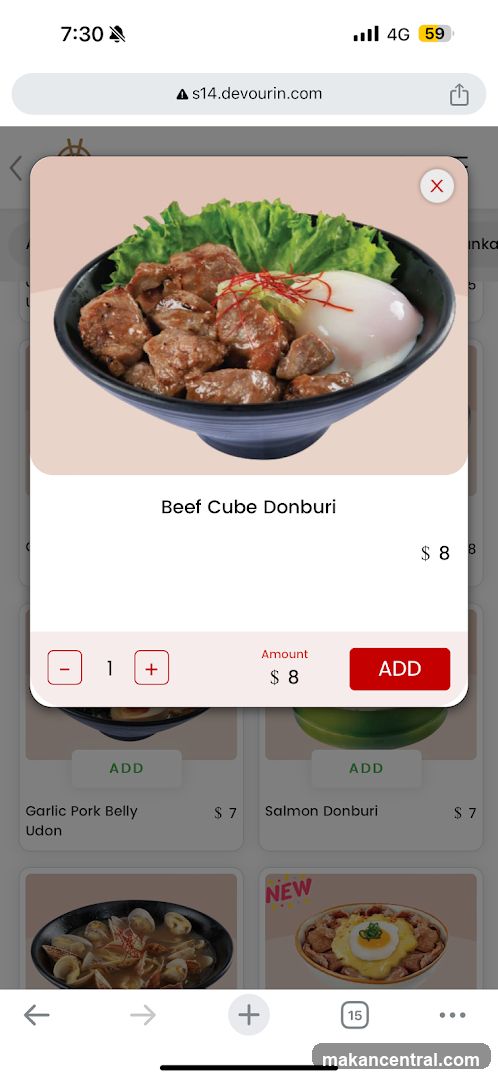 Beef Cube Donburi