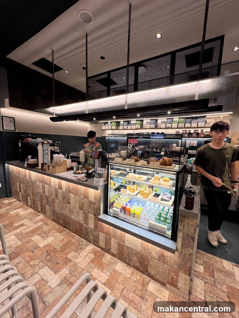 Cafe Interior with Pastries and Drinks