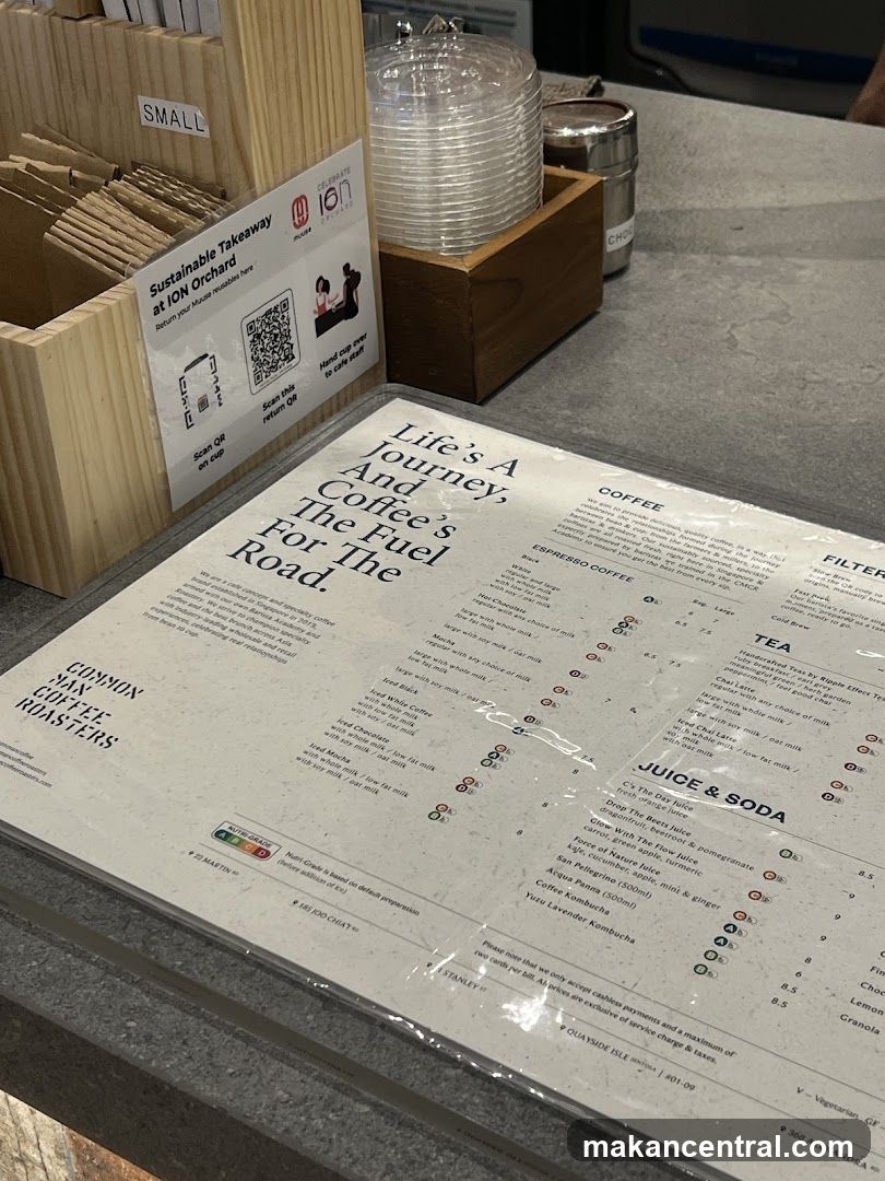 Common Man Coffee Roasters Menu