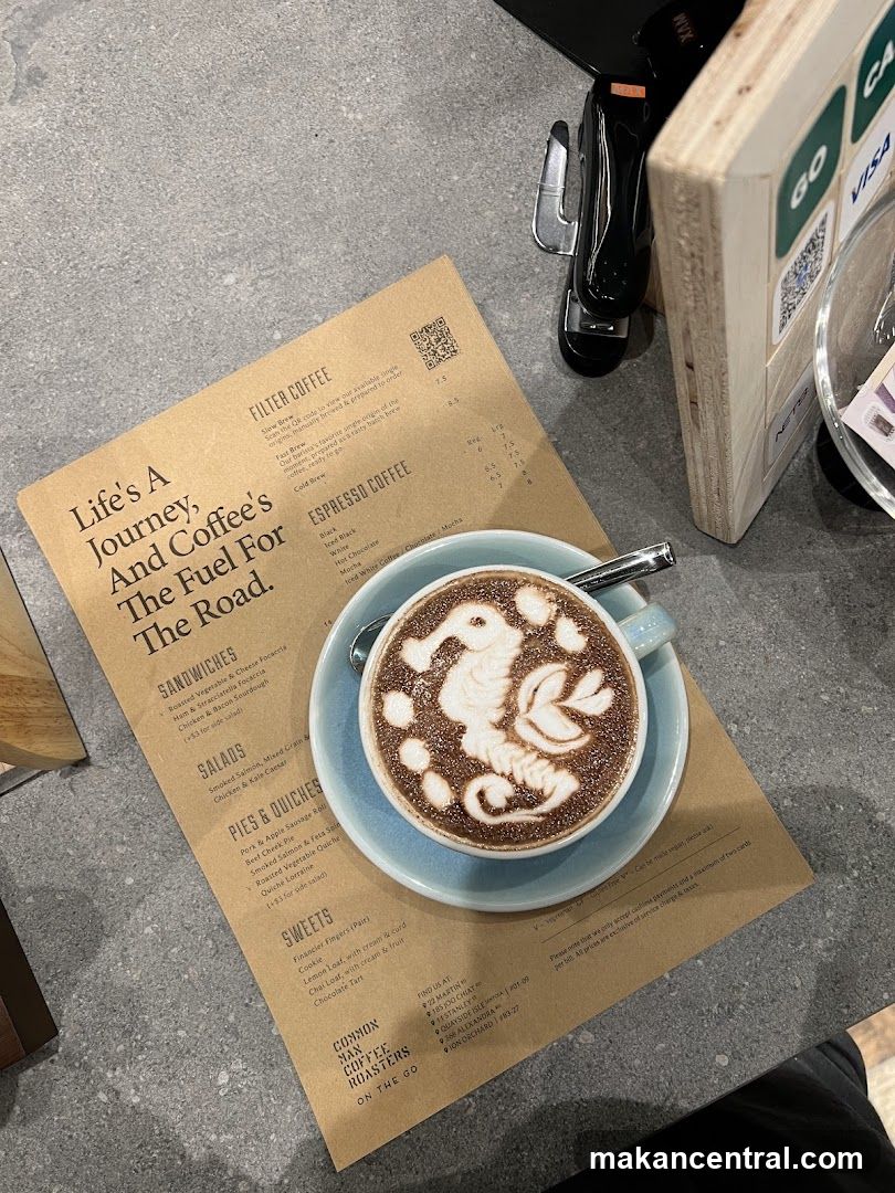 Coffee with Latte Art and Menu