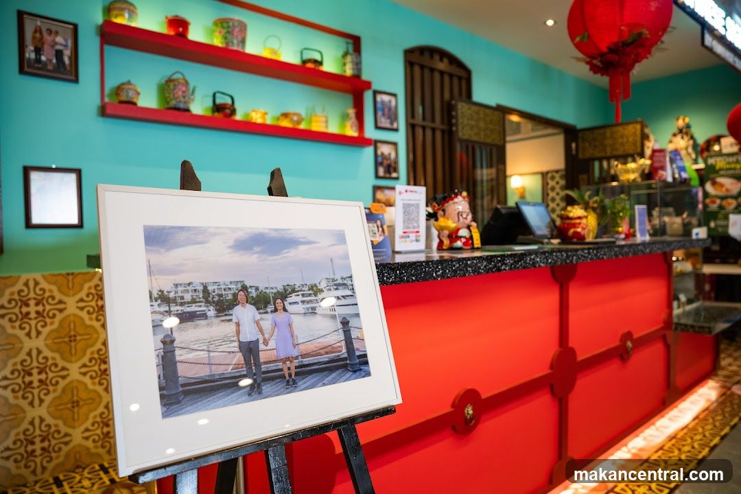 Restaurant Interior with Photo Display