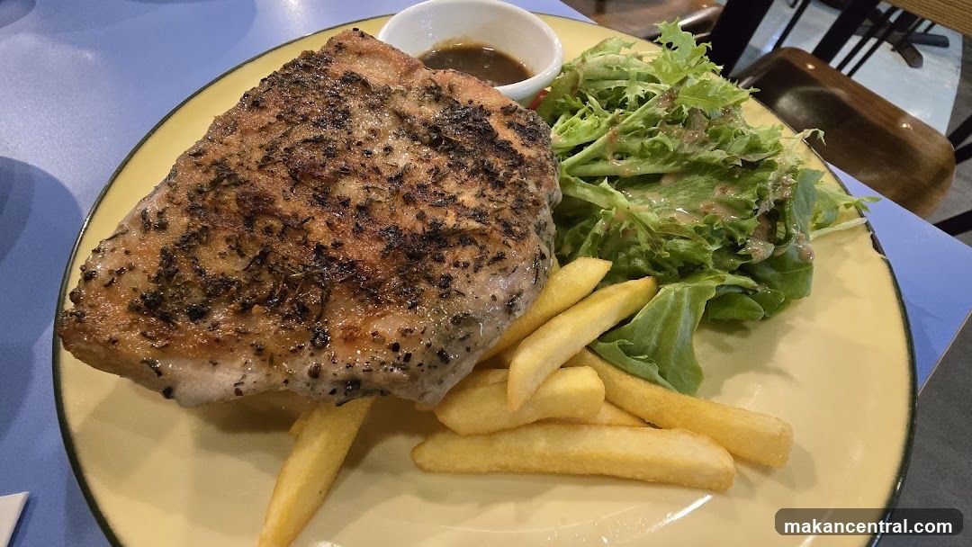 Pork Chop with Fries and Salad