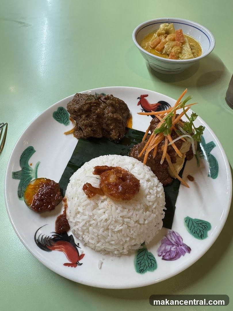 Plate of Rice with Side Dishes