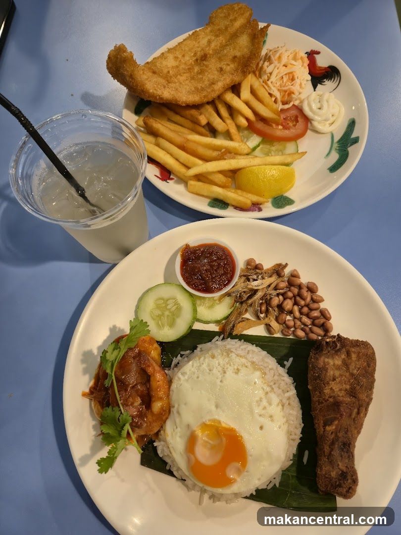 Nasi Lemak and Fish and Chips