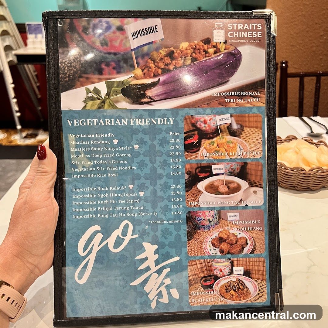 Straits Chinese Vegetarian Friendly Menu