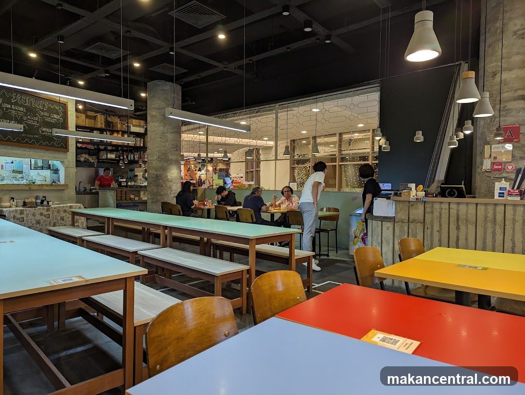 Restaurant Interior with Communal Tables