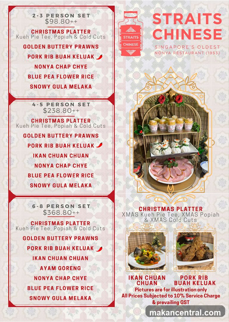 Straits Chinese Menu