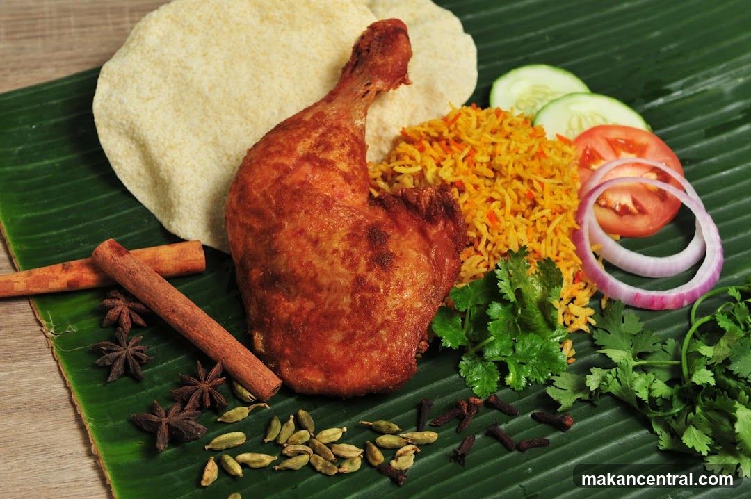 Fried Chicken with Rice and Spices