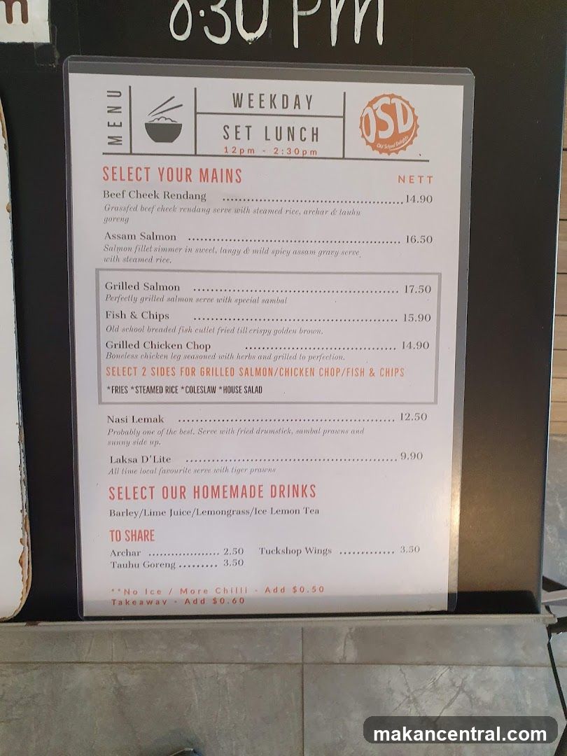 Weekday Set Lunch Menu