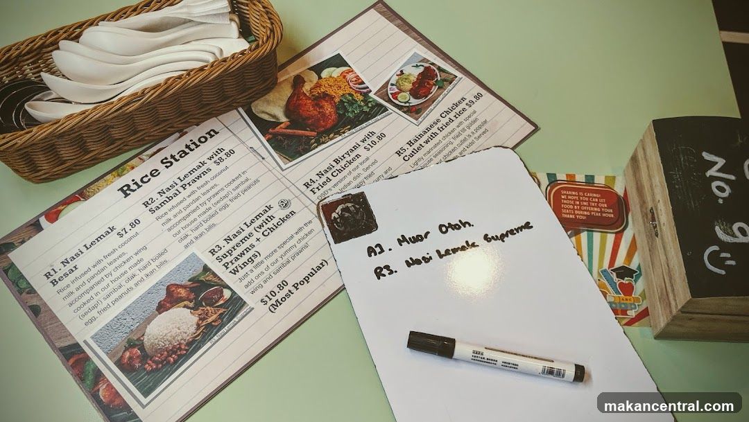 Rice Station Menu and Whiteboard