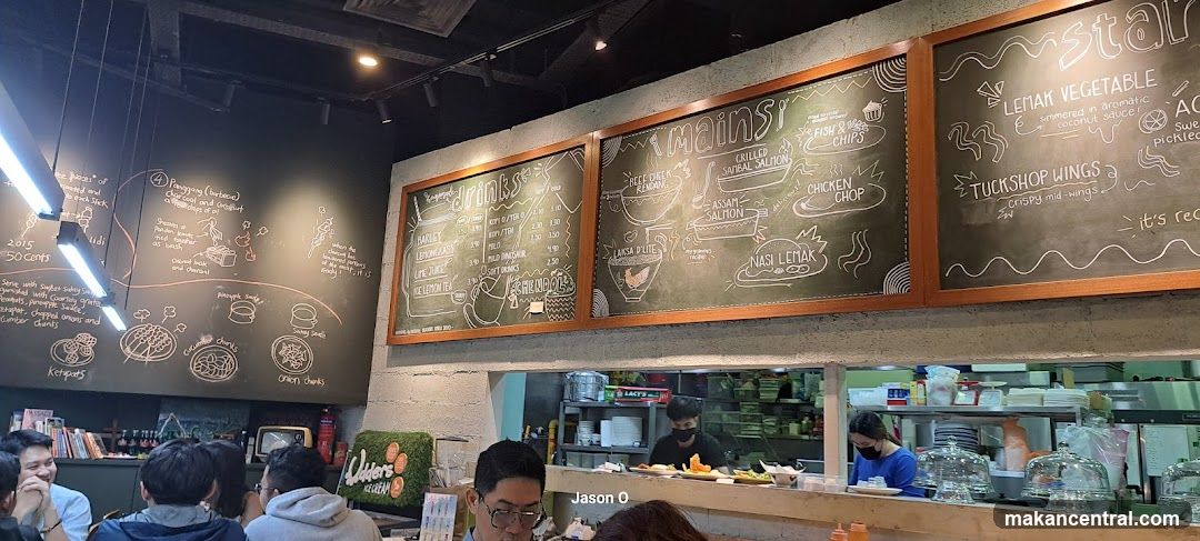 Restaurant Interior with Chalkboard Menus