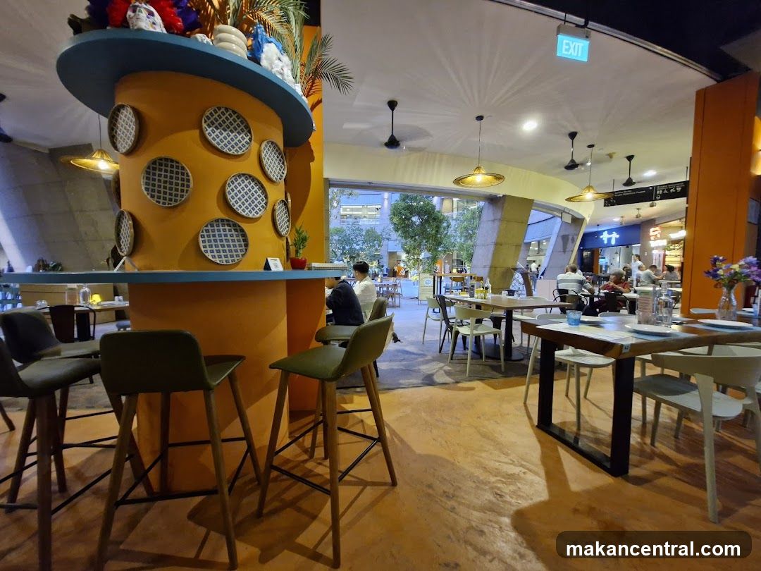 Restaurant Interior with Bar Seating