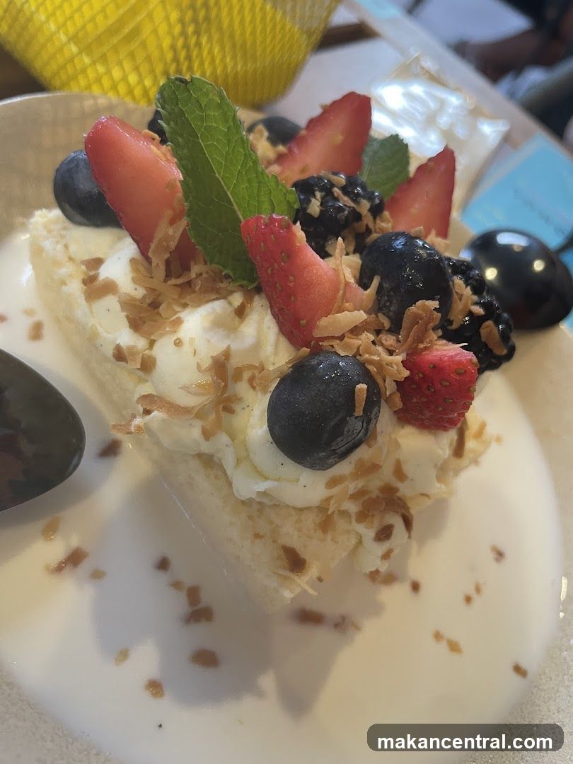 Dessert with Berries and Cream
