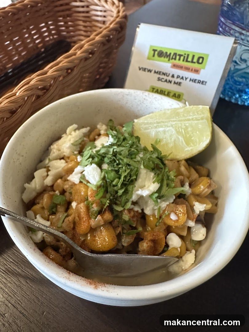 Corn Dish with Lime and Cilantro