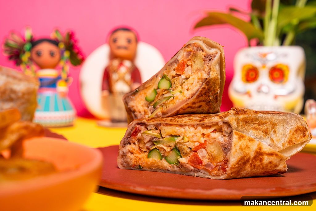 Burrito with Mexican Decorations
