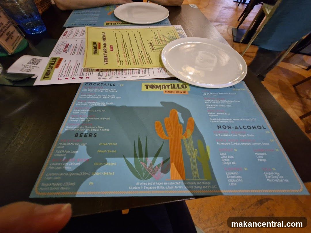 Tomatillo Mexican Food & Bar Menu