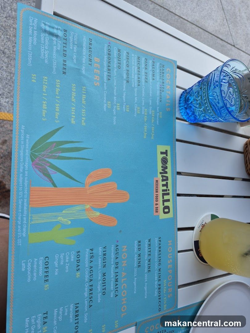 Tomatillo Mexican Food & Bar Menu