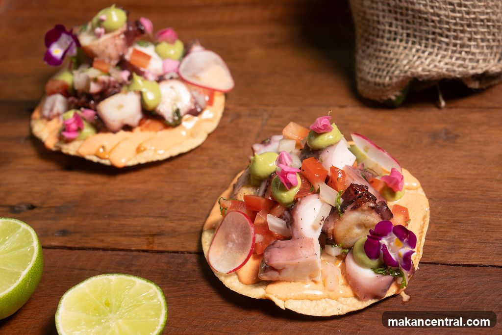 Octopus Tostadas with Lime