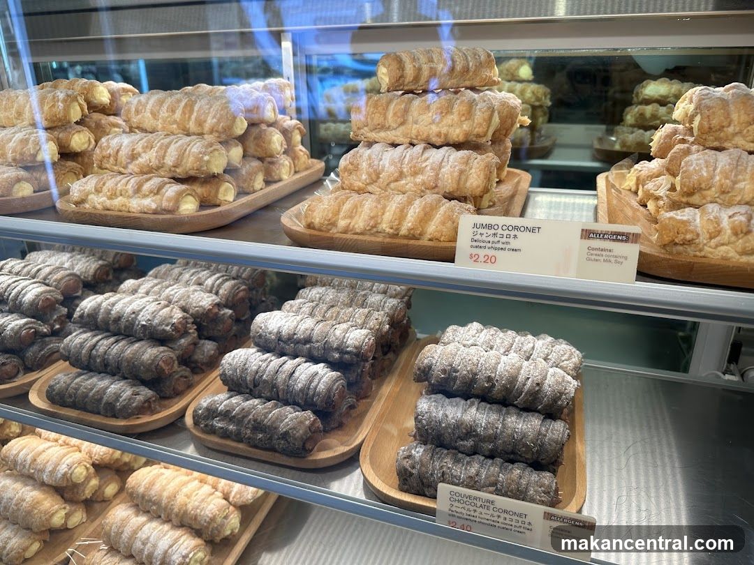 Pastries in a Display Case