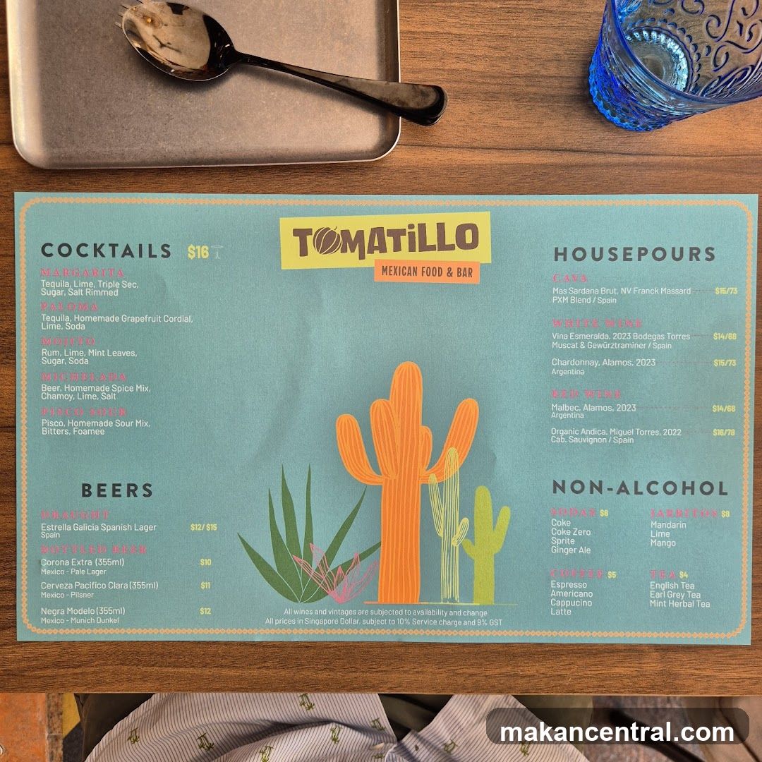 Tomatillo Mexican Food & Bar Menu