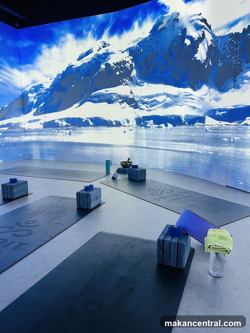 Yoga Studio with Arctic Projection