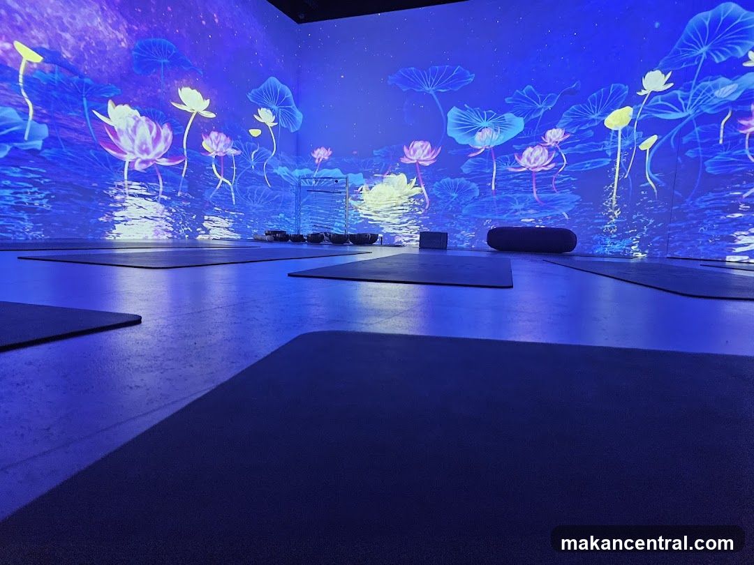 Yoga Studio with Lotus Projection