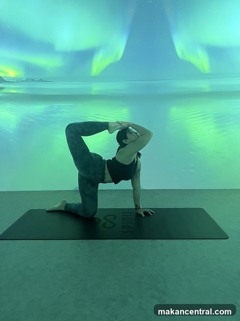 Woman practicing yoga