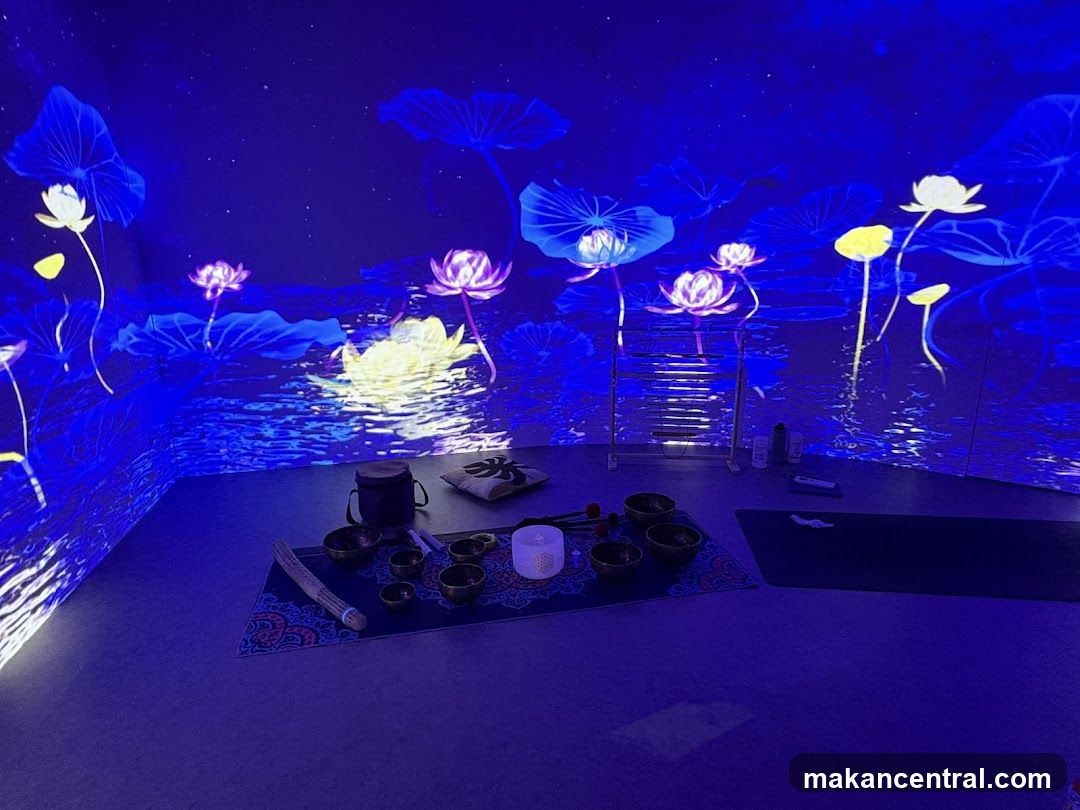 Meditation Room with Lotus Projection