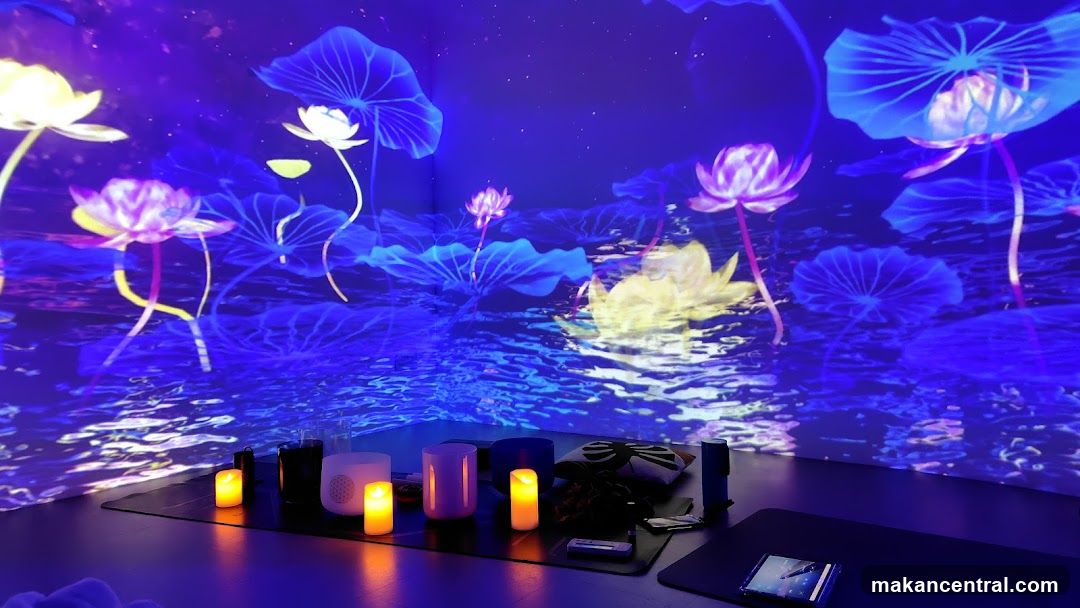 Meditation Room with Lotus Projection