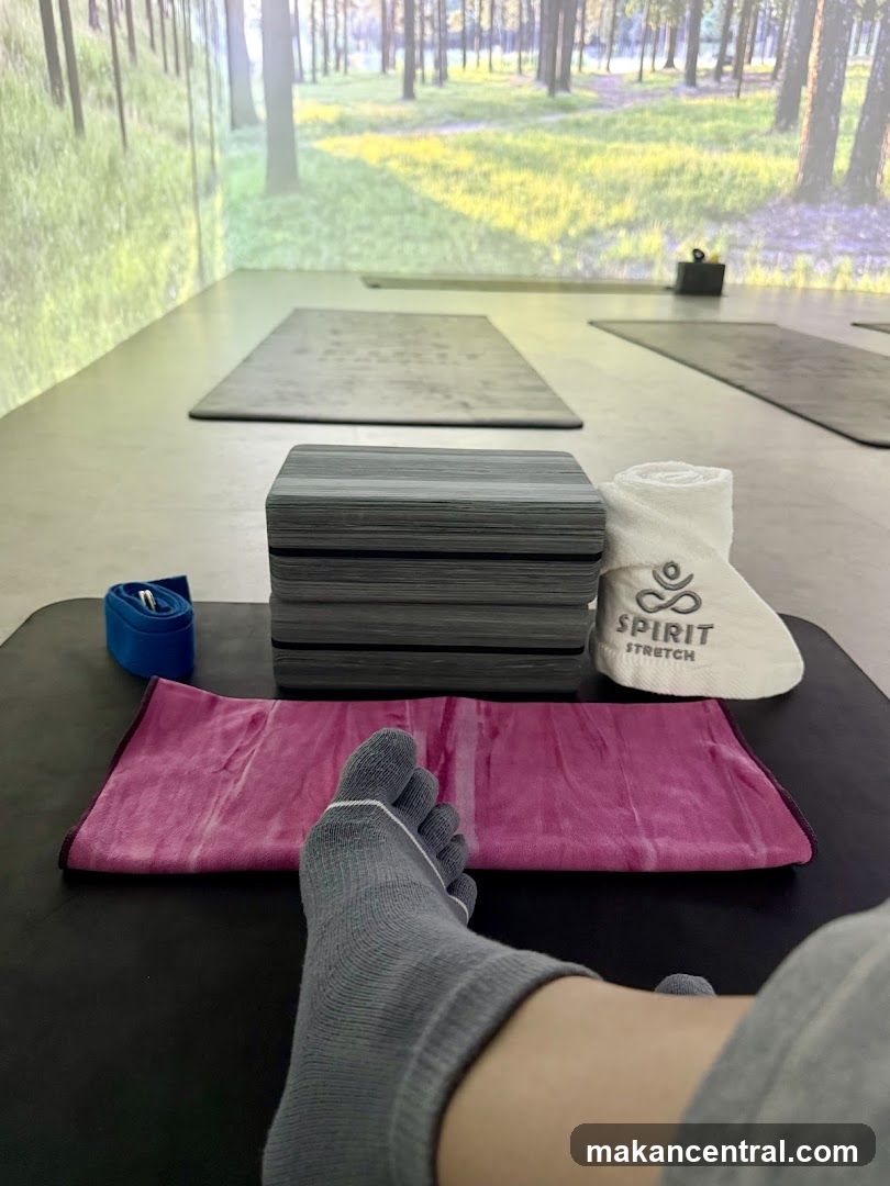 Yoga Studio with Forest Projection