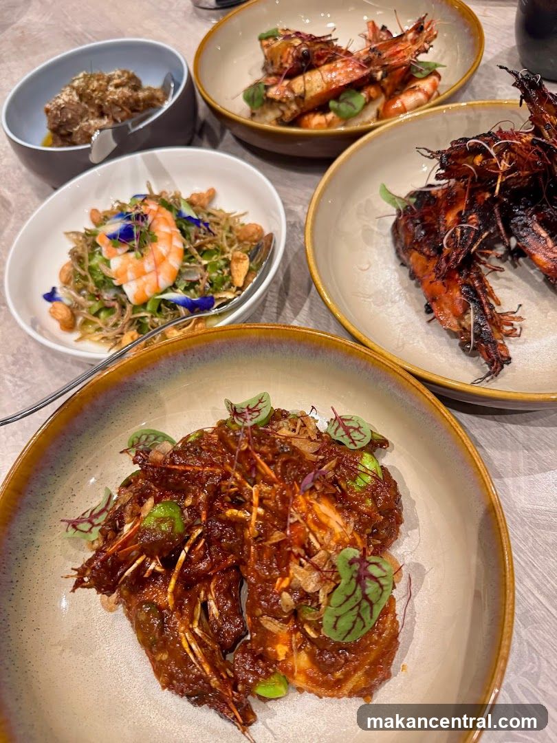 Assortment of Prawn Dishes