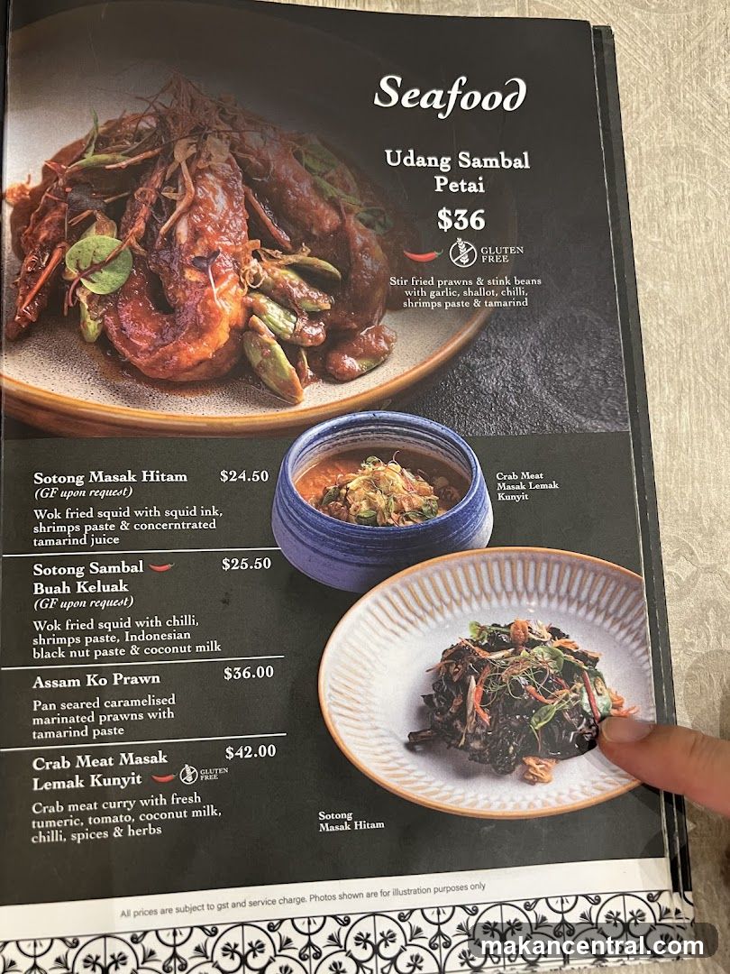 Seafood Menu