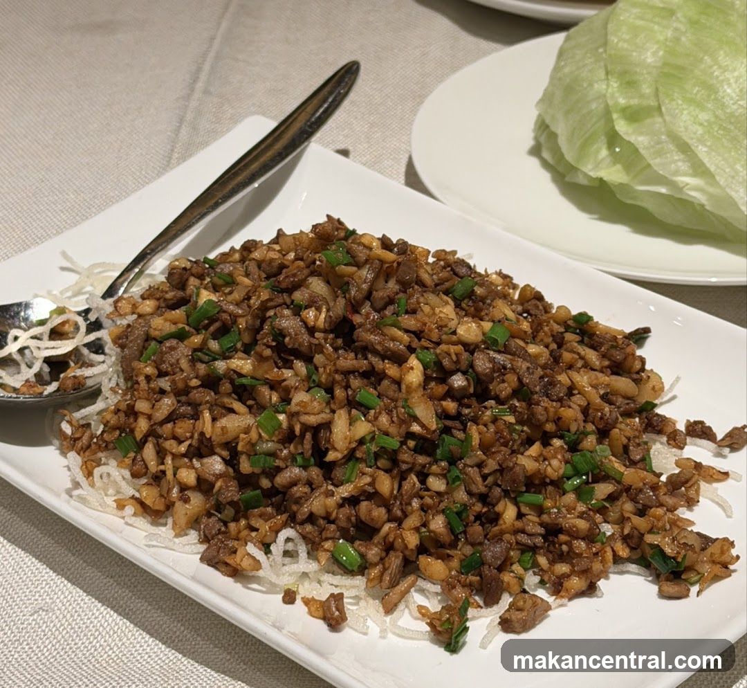 Minced Meat Dish with Lettuce Wraps